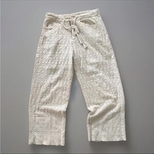 Sundance Solstice Culottes 100% Cotton High Waist Wide Leg Pants Embroidered 6